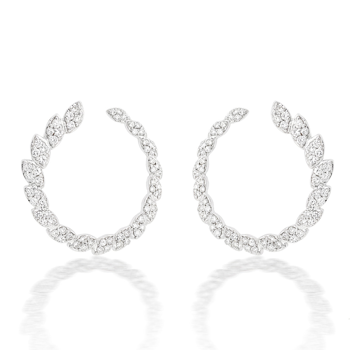Leafy Hoop Earrings- DIAM-Jewelry-Lebanon