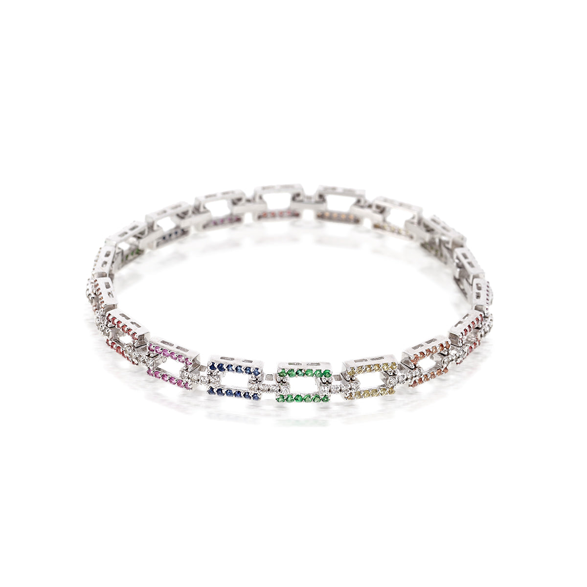 RainbowGemstoneChainBracelet-DIAM-Jewelry-Lebanon