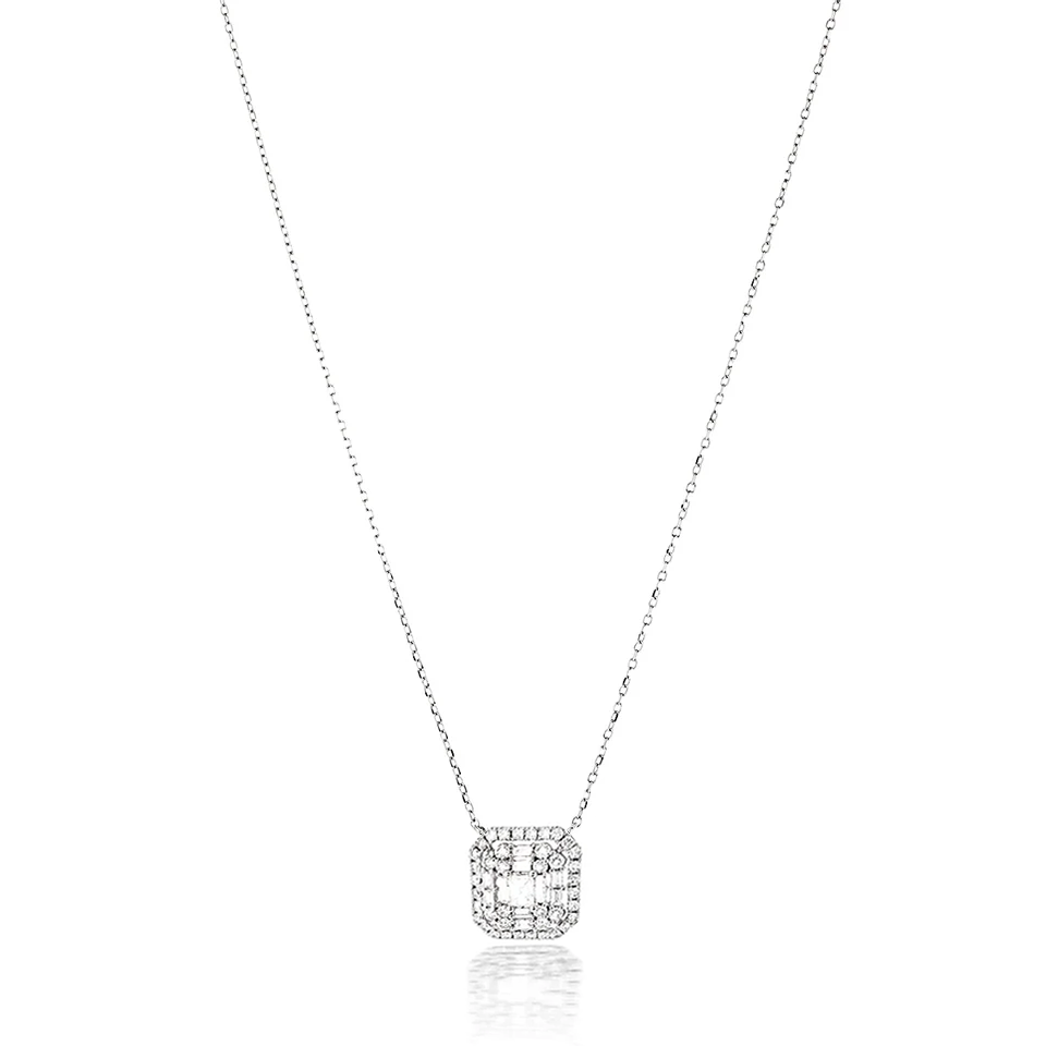 Square Diamond Necklace