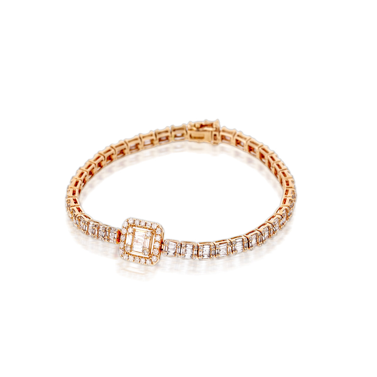 SquareDiamondRoseGoldBracelet-DIAM-Jewelry-Lebanon