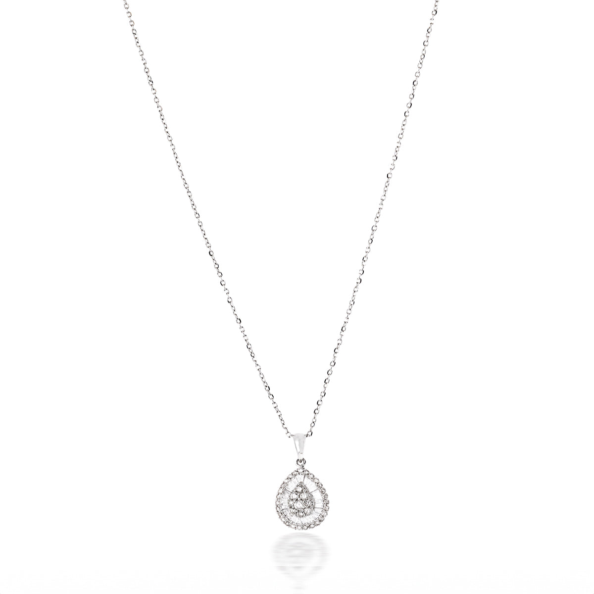 Teardrop Halo Necklace