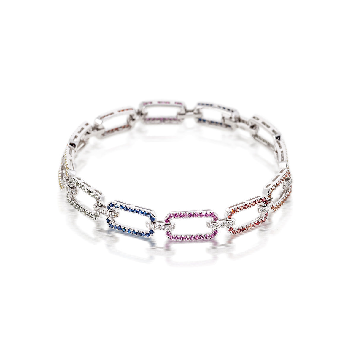 VibrantMulticolorLinkBracelet-DIAM-Jewelry-Lebanon